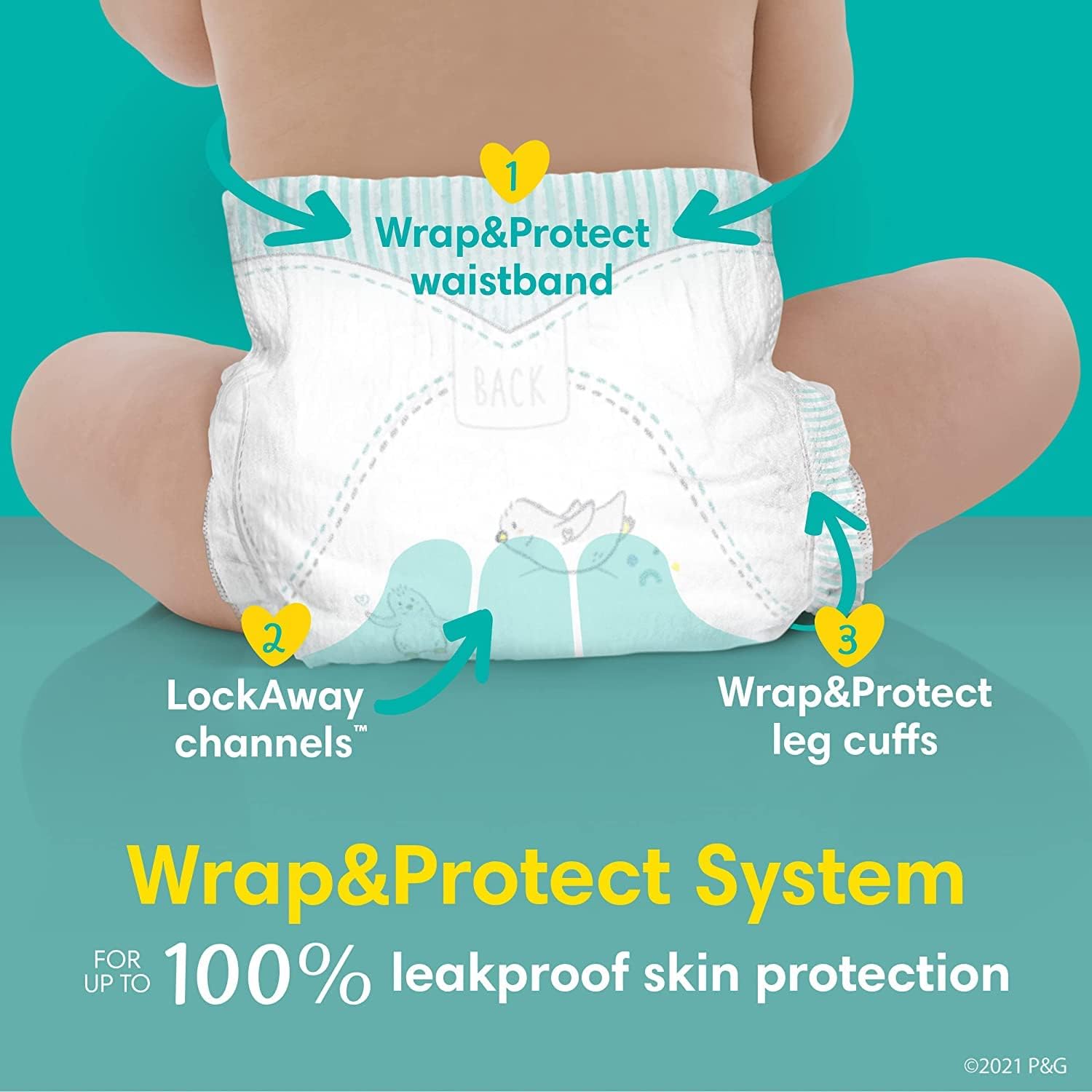 Pampers Swaddlers Newborn Diaper Size 1 96 Count - Image 9